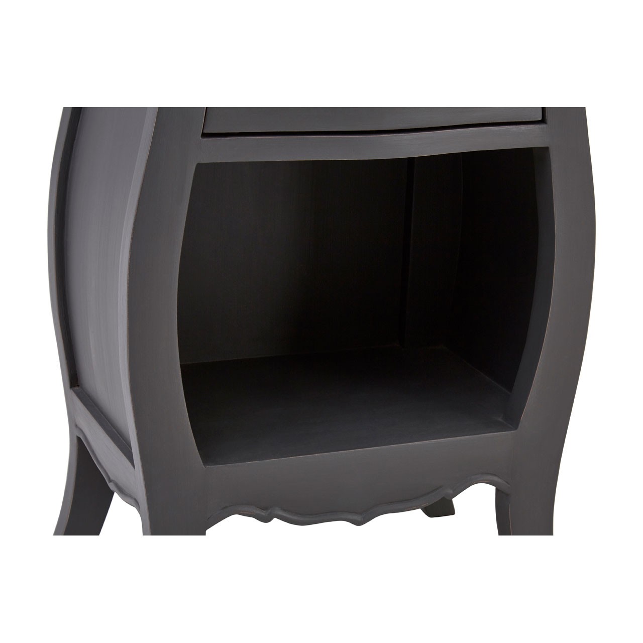 Loire 1 Drawer 1 Shelf Grey Bedside Cabinet